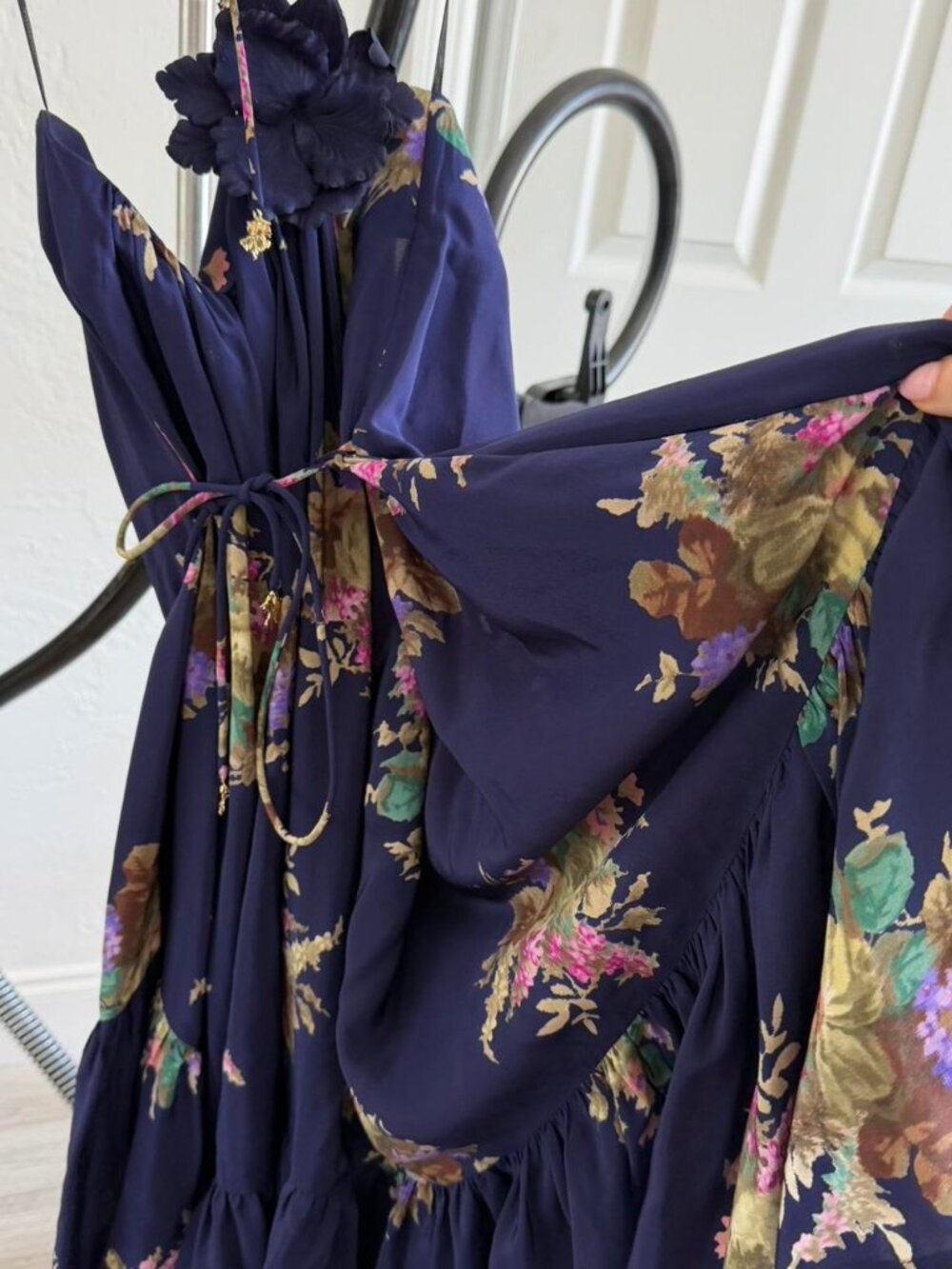 Zimmermann Halter Neck Mini Dress – NWT | Navy Bouquet Floral | Size 1 🌸